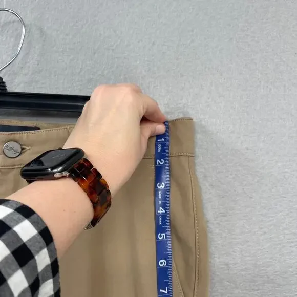 34 Heritage Pants Mens 32x32 Brown Verona Mid Rise Slim Leg Chino Stretch Casual - Picture 10 of 16